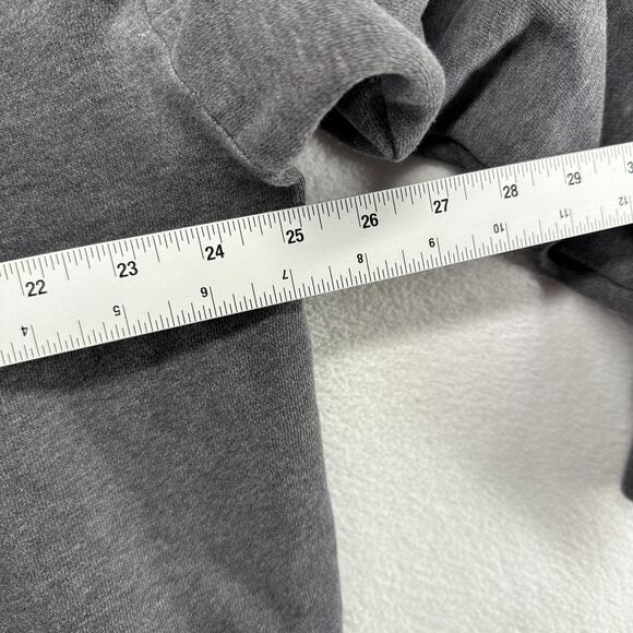 Vintage Gap Hoodie men's XL Gray Sweatshirt Boxy Distressed Embroidered Spellout - Picture 6 of 12